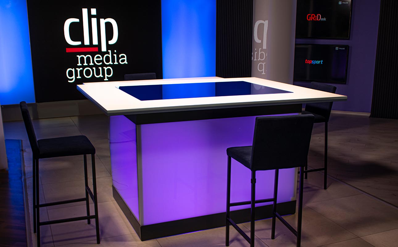 Overview of Clip Media's office inside 